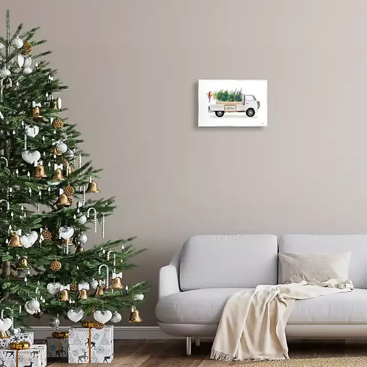 Christmas Art & Wall Decor>Kirklands Home Christmas Tree Farm Truck Wood Wall Plaque