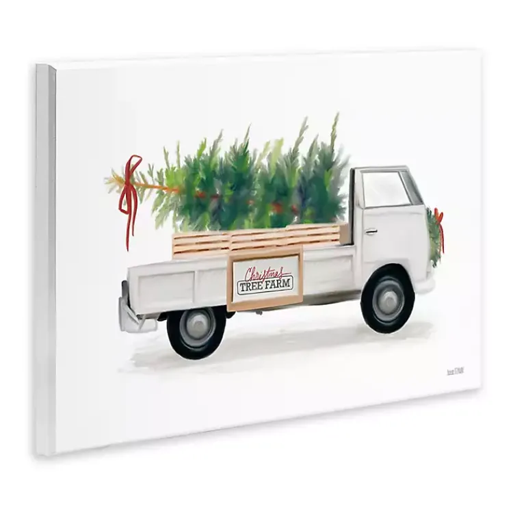 Christmas Art & Wall Decor>Kirklands Home Christmas Tree Farm Truck Wood Wall Plaque