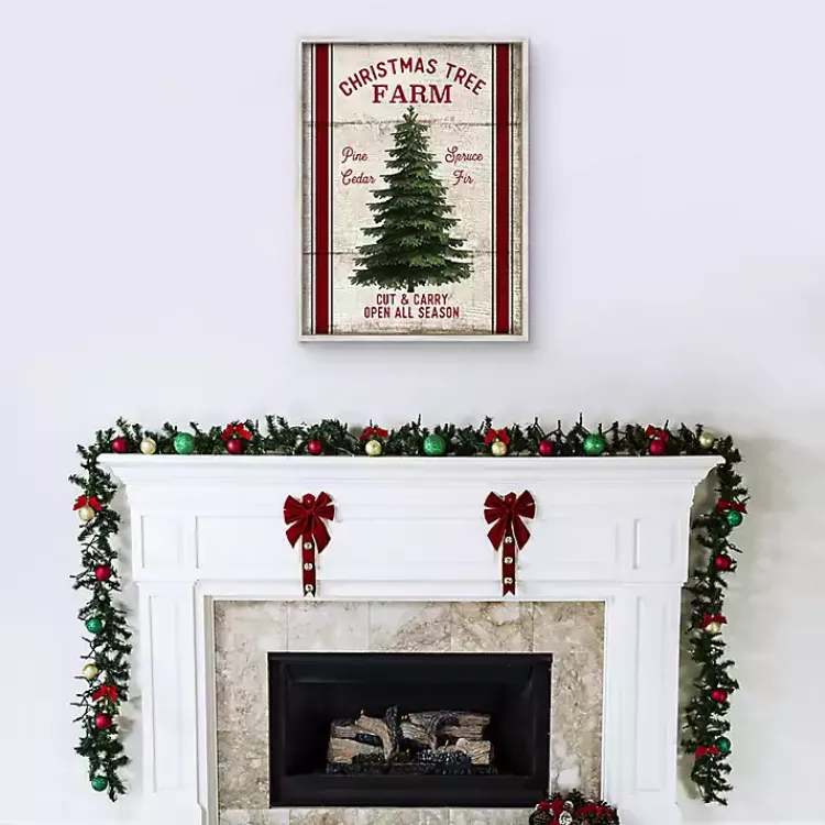 Christmas Art & Wall Decor>Kirklands Home Christmas Tree Farm Wooden Wall Plaque Tan
