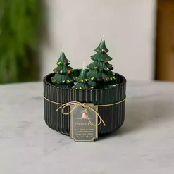 Candles>Kirklands Home Christmas Tree Forest Fir Jar Candle Green