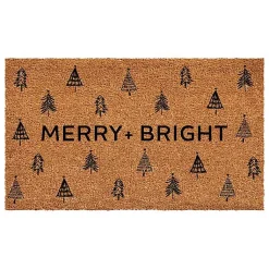 Outdoor Christmas Decorations>Kirklands Home Christmas Tree Merry + Bright Coir Doormat