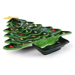 Kirklands Home Christmas Tree Serving Platter Green Outlet