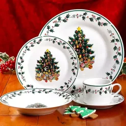 Christmas Dining & Entertaining>Kirklands Home Christmas Tree Trimming 16-pc. Dinnerware Set