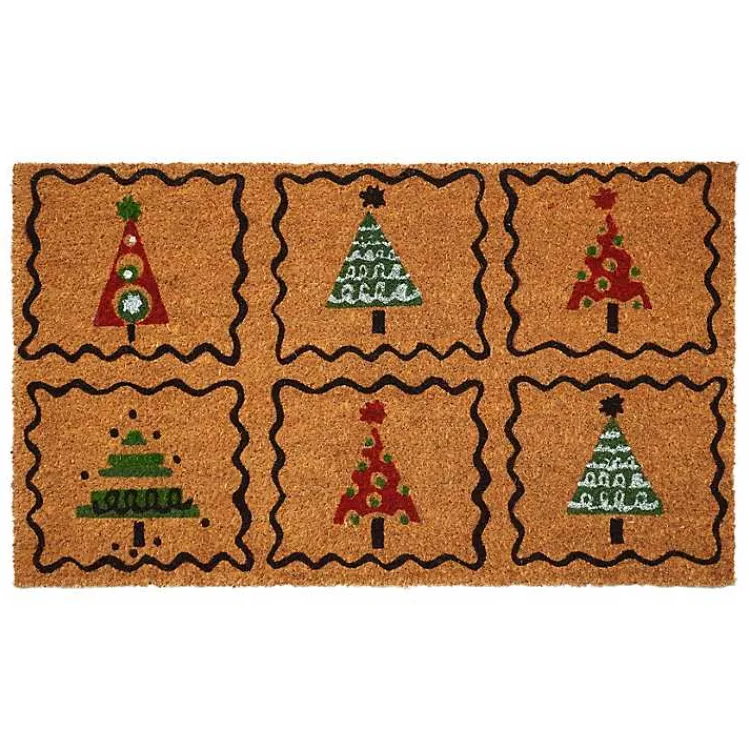 Outdoor Christmas Decorations>Kirklands Home Christmas Tree Whimsy Doormat