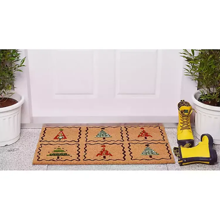 Outdoor Christmas Decorations>Kirklands Home Christmas Tree Whimsy Doormat