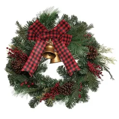 Christmas Wreaths>Kirklands Home Christmas Wreath with Bells & Bow