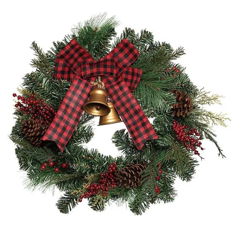 Christmas Wreaths>Kirklands Home Christmas Wreath with Bells & Bow