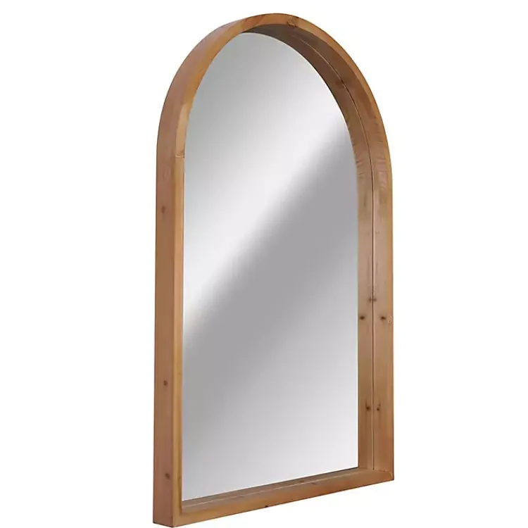 Kirklands Home Ciarra Natural Wood Arch Wall Mirror Discount