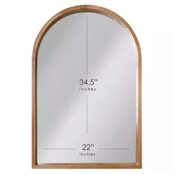 Kirklands Home Ciarra Natural Wood Arch Wall Mirror Discount