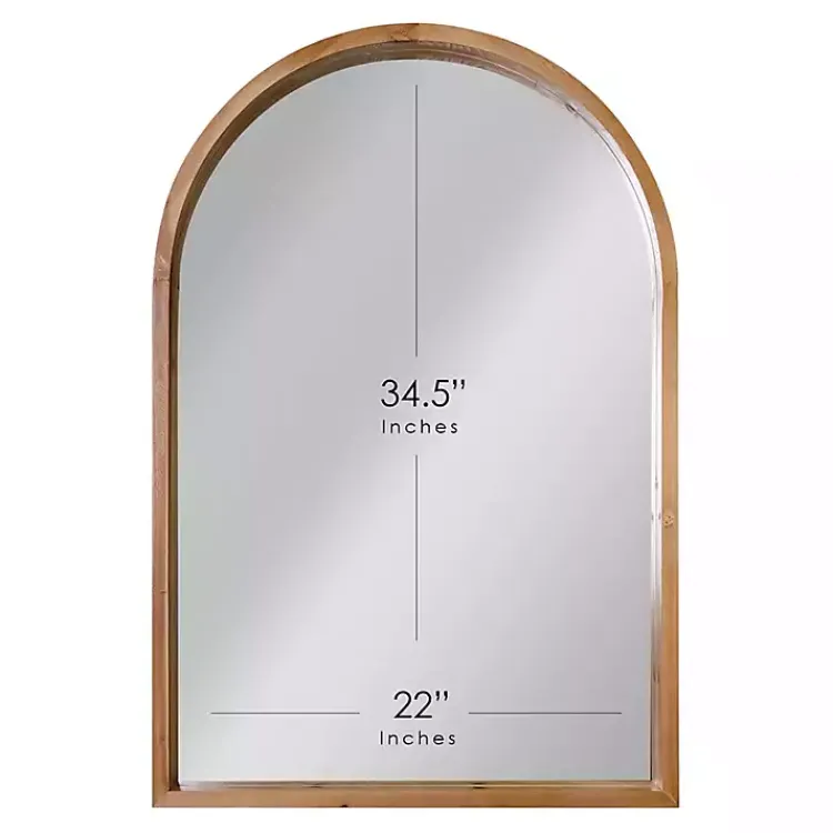 Kirklands Home Ciarra Natural Wood Arch Wall Mirror Discount
