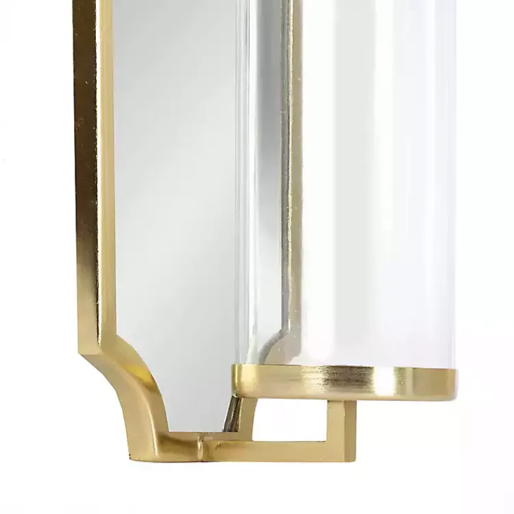 Sconces>Kirklands Home Ciel Mirrored Pillar Candle Sconce Gold