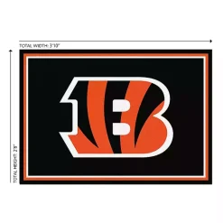 Kirklands Home Cincinnati Bengals Area Rug, 3x4 Black Outlet