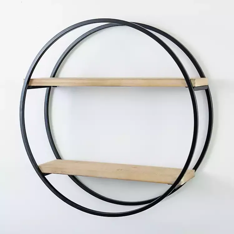Kirklands Home Circle Double Wood Wall Shelf, 25 in. Sale