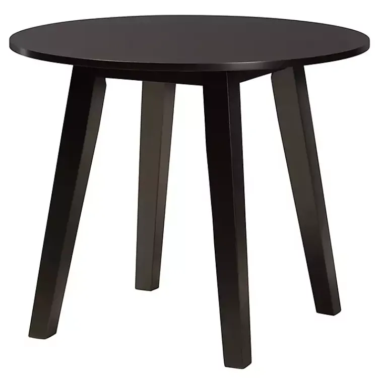 Kirklands Home Classic Black Round Wood 5-pc. Dining Set Gray Discount