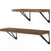 Kirklands Home Classic Brown Wood Wall Shelves, Set of 2 Sale