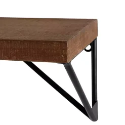 Kirklands Home Classic Brown Wood Wall Shelves, Set of 2 Sale