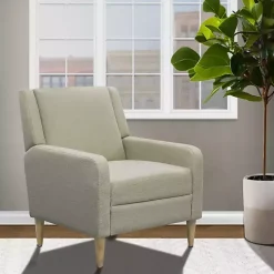 Kirklands Home Classic Upholstered Taupe Accent Chair Tan Hot