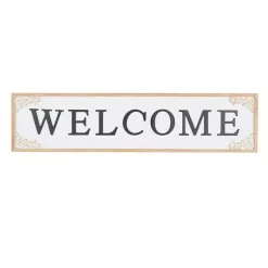 Kirklands Home Classic Wooden Welcome Wall Plaque New