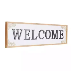 Kirklands Home Classic Wooden Welcome Wall Plaque New