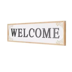 Kirklands Home Classic Wooden Welcome Wall Plaque New