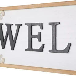 Kirklands Home Classic Wooden Welcome Wall Plaque New