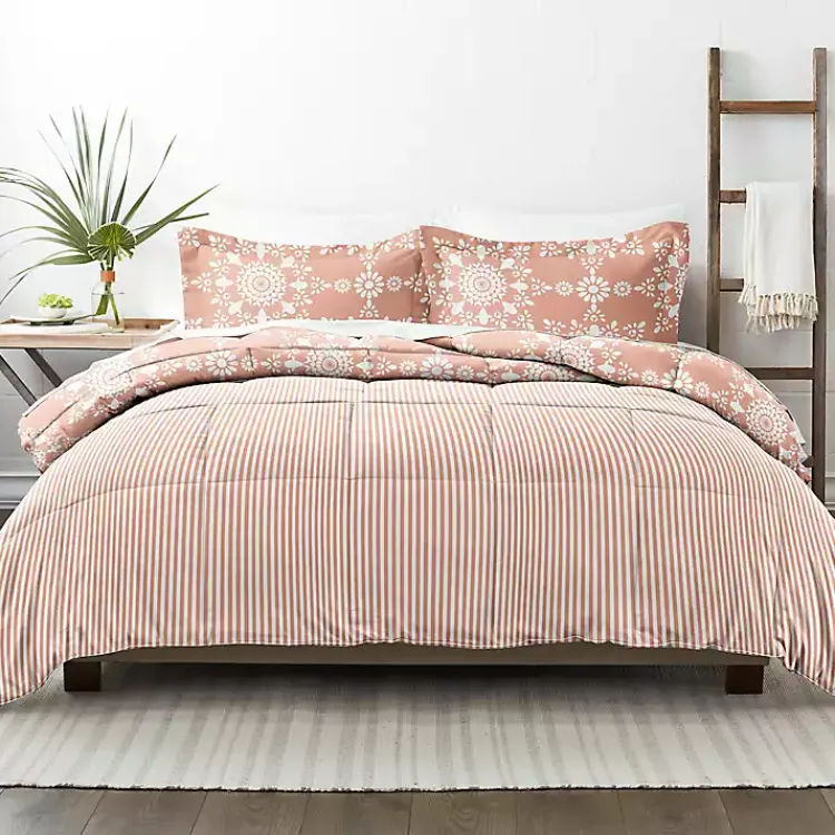 Kirklands Home Clay Daisy Medallion Queen 3-pc. Comforter Set Orange Sale