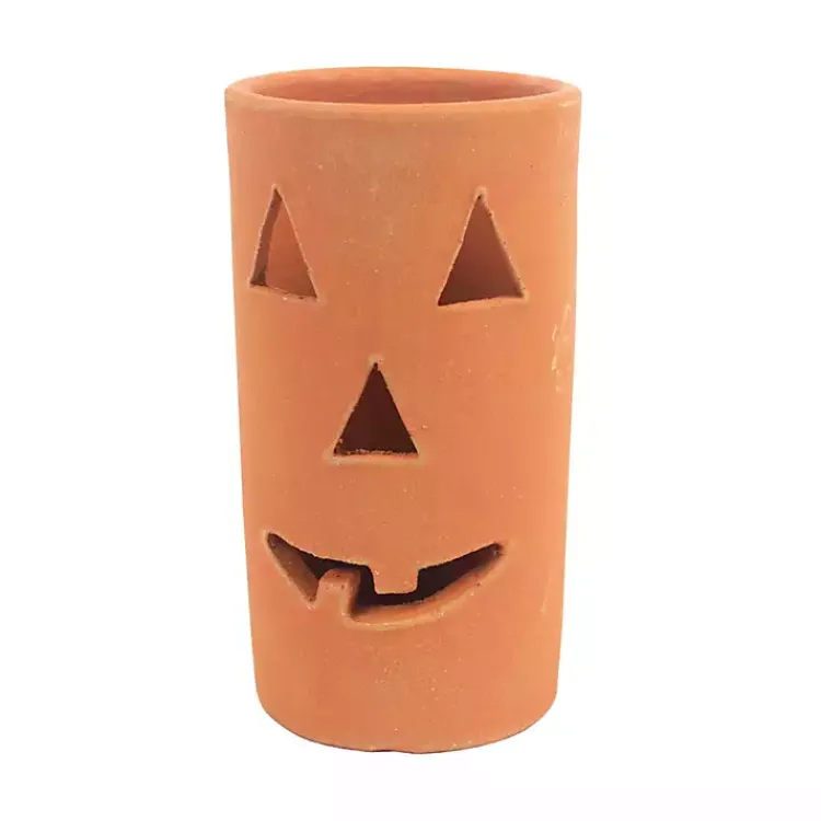 Halloween>Kirklands Home Clay Jack O' Lanterns, Set of 6 Orange