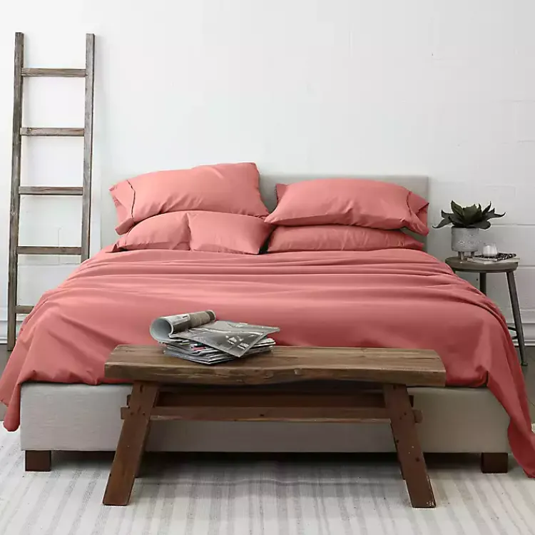 Kirklands Home Clay Solid 6-pc. King Sheet Set Orange Online