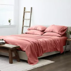 Kirklands Home Clay Solid 6-pc. King Sheet Set Orange Online