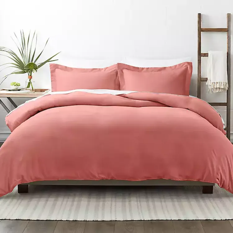Kirklands Home Clay Solid 3-pc. Twin Duvet Cover Set Orange New