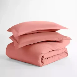 Kirklands Home Clay Solid 3-pc. Twin Duvet Cover Set Orange New
