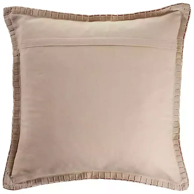 Pillows>Kirklands Home Clay Stitched Flange Velvet Throw Pillow Red