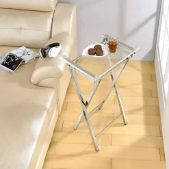 Kirklands Home Acrylic Folding TV Tray Tables, Set of 2 Clear Best