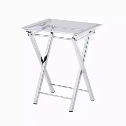 Kirklands Home Acrylic Folding TV Tray Tables, Set of 2 Clear Best