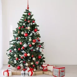 Seasonal Storage>Kirklands Home Clear and Red Zip 27-pc. Ornament Storage Box