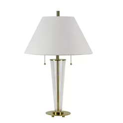 Kirklands Home Clear Crystal Art Deco Table Lamp White Online