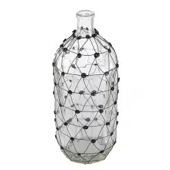 Vases>Kirklands Home Fishnet Wire Wrapped Vase Clear