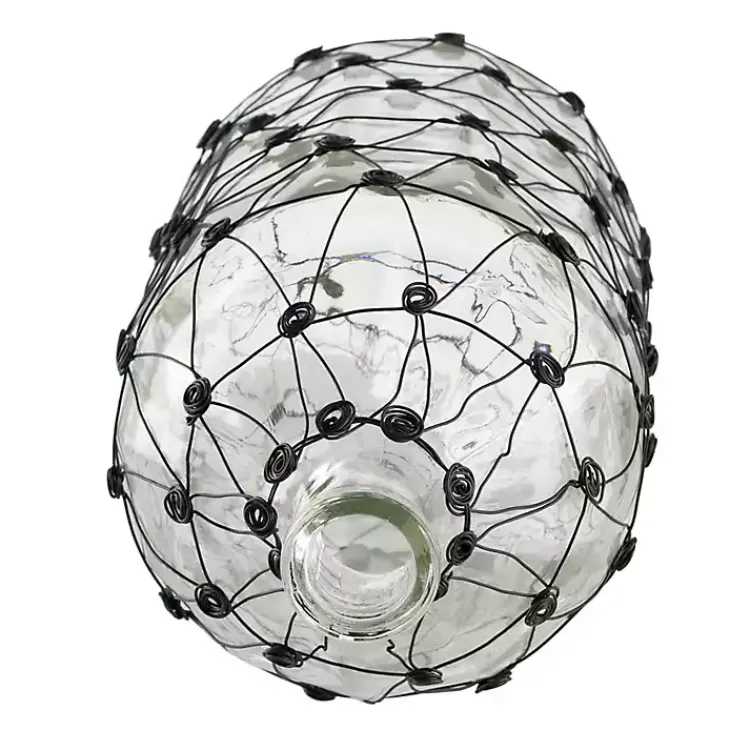 Vases>Kirklands Home Fishnet Wire Wrapped Vase Clear