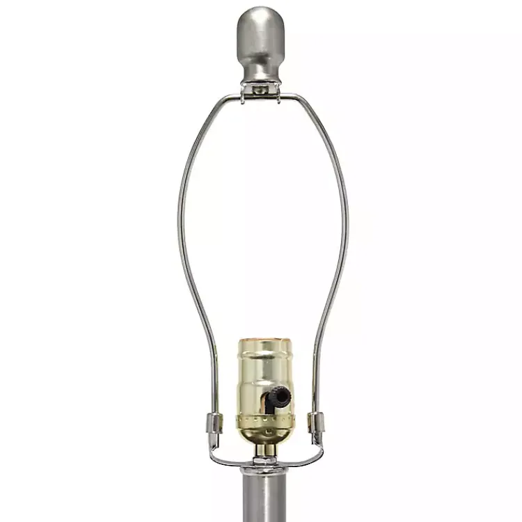 Kirklands Home Clear Glass and Nickel Cylindrical Table Lamp White Hot