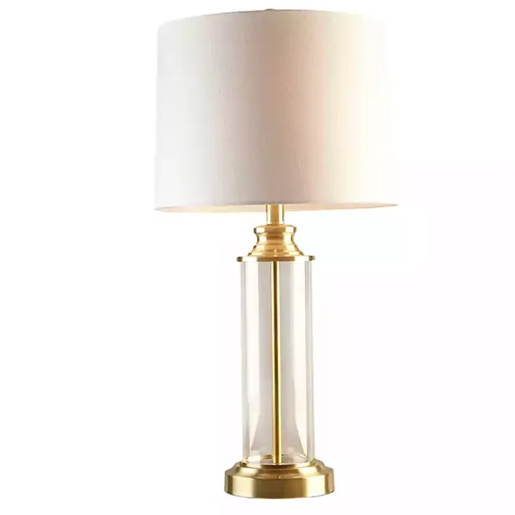 Kirklands Home Clear Glass Base Gold Table Lamps, Set of 2 White Best