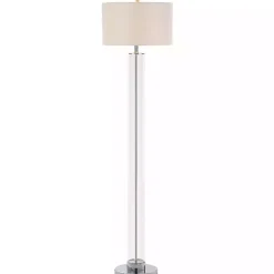 Kirklands Home Clear Glass Demi Floor Lamp Ivory Outlet