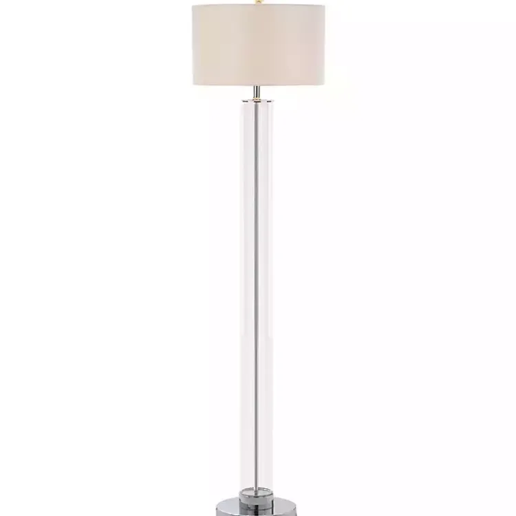 Kirklands Home Clear Glass Demi Floor Lamp Ivory Outlet