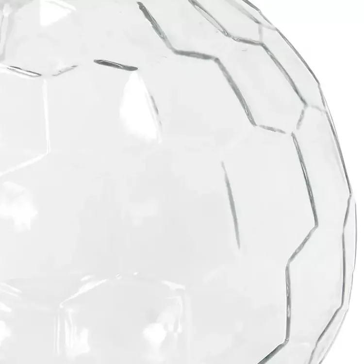 Kirklands Home Clear Glass Honeycomb Table Lamp White Clearance