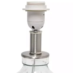 Kirklands Home Clear Glass Honeycomb Table Lamp White Clearance
