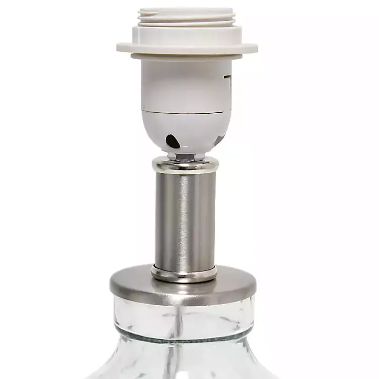 Kirklands Home Clear Glass Honeycomb Table Lamp White Clearance