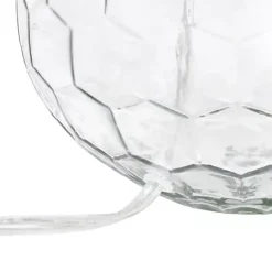 Kirklands Home Clear Glass Honeycomb Table Lamp White Clearance