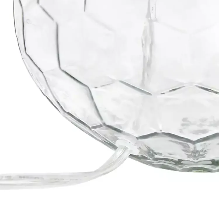 Kirklands Home Clear Glass Honeycomb Table Lamp White Clearance