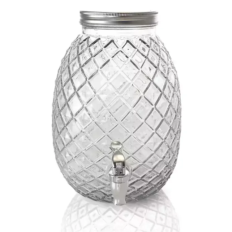 Kirklands Home Glass Pineapple Beverage Dispenser Clear New