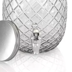 Kirklands Home Glass Pineapple Beverage Dispenser Clear New