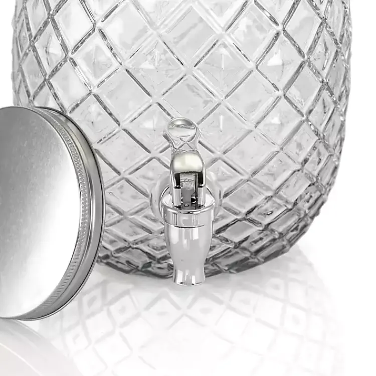 Kirklands Home Glass Pineapple Beverage Dispenser Clear New